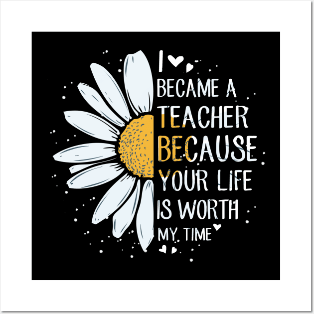 I BECAME A TEACHER FOR AUTISM Wall Art by DesignOnEarth